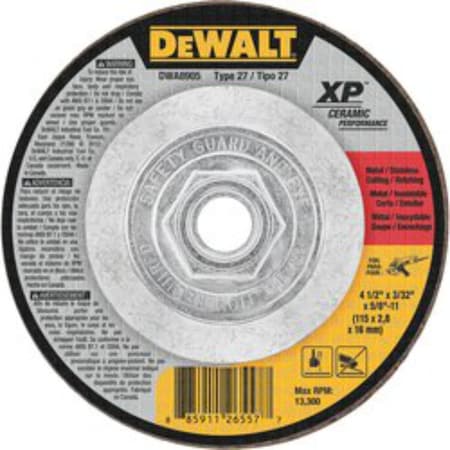 Dewalt 4-1/2" x 3/32" x 5/8"-11 Ceramic Abrasive DWA8905